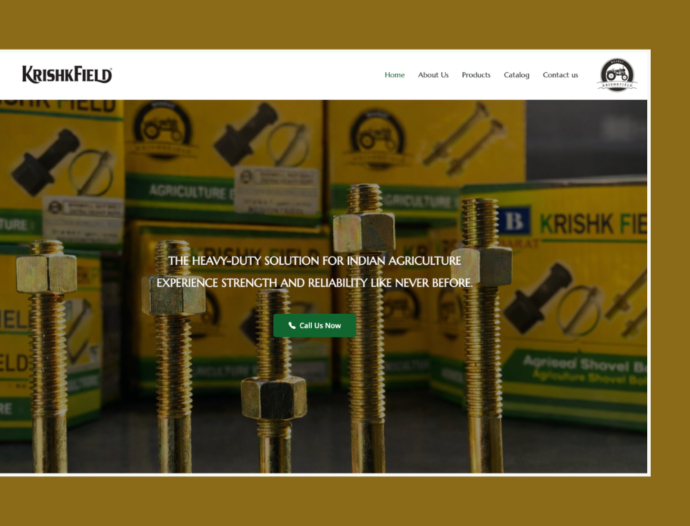 Project poster: Krishkfield Agrico - Business website